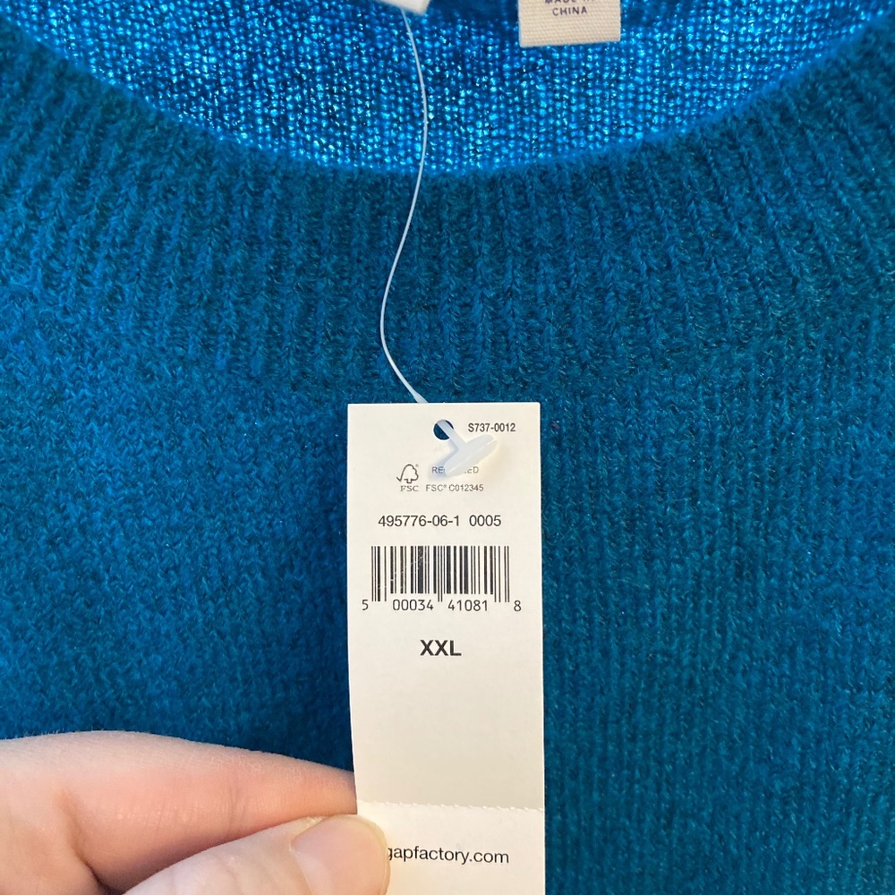 Gap Factory women’s xxl teal sweater